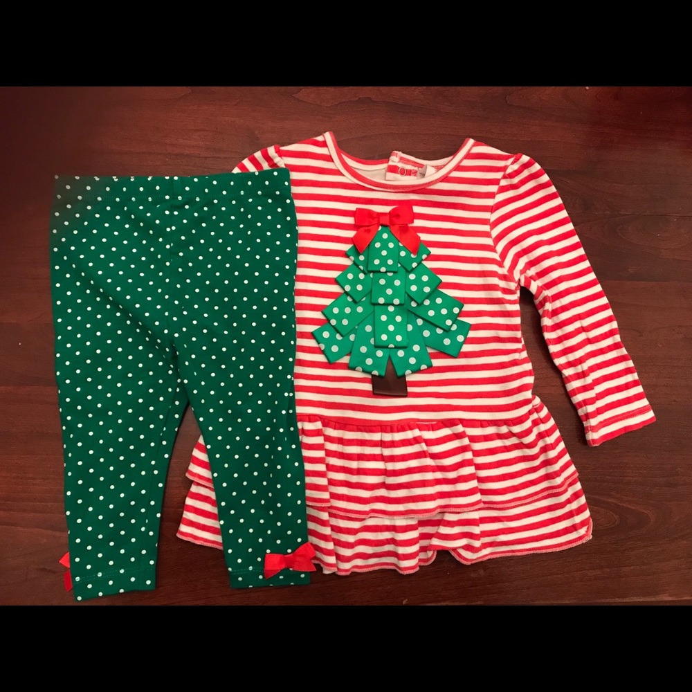 (3/$15) 12 month girls Christmas set